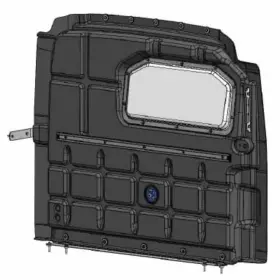 Adrian Steel 643934605615 Parnl Composite Partition With Visibility Black Nv Low Roof