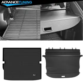 Adv-5-tc-molphev22-bkcf Advancetuning 198073554596 For 22-26 Mitsubishi Outlander&phev Carbon Fiber Texture Cargo Cover Trunk Mat