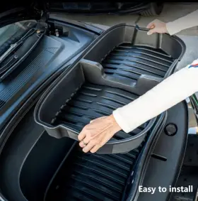 Adv-cpf-tsl324-2-bk Advancetuning For 24-25 Tesla Model 3 Highland Front Trunk Organizer Tray Storage Bins Box Pp