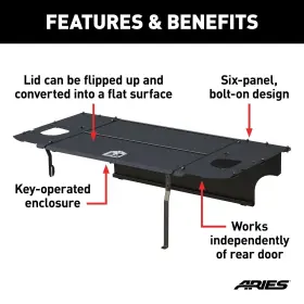 2070475 Aries Security Cargo Lid Kit Textured Black For 2011-18 Wrangler Unlimited Jk #3
