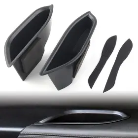 Astore 550743701813 2pcs Car Front Door Armrest Storage Box Tray Bin Kit Fit Cadillac Srx 2011-2015