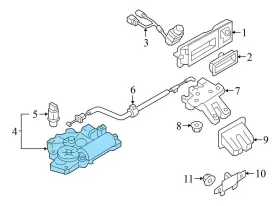 3v5827887b Audi 2018-2023 Q5 80a - Rear Hatch / Trunk Lid Motor #3