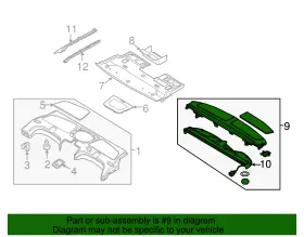 4h4-863-412-f-cv5 Audi Genuine Package Tray Trim #2