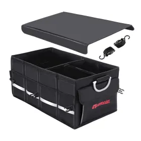 Ak-132 Autoark Multipurpose Car Suv Trunk Organizer With Cover And Straps Durable Co