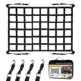 Autofonder 792119689176 Cargo Net For Pickup Truck Bed Adjustment 50 Inch X66