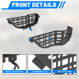 Njl01n105 Autofree Autopart Rear Door Pocket Storage Molle Panel Kit For Jeep Wrangler 2018-2024 Jl 4-door #2