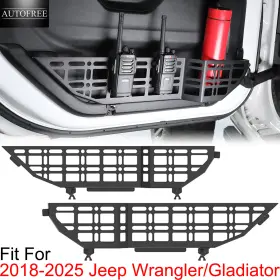 Njl01n104-bx Autofree Front Door Molle Panel Pocket For 2018-2025 Jeep Wrangler Gladiator Black Steel