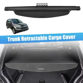 Automall Tech 766549516609 Black Car Cargo Cover Fit For Honda Crv 2007-2011 Rear Trunk Shielding Shade