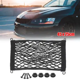 Automall Tech 782685260749 Large Cargo Net For Car Trunk Rv Boats Storage Mesh Pocket Set With 4 Screws