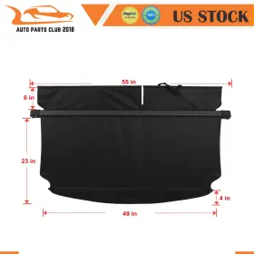 Autopartsclub2018 Apc165667 Trunk Cargo Cover Shield Retractable For Toyota Rav4 2006-2009 2010 2011 2012