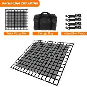 Autopartsstar 940981276251 10ft X 12ft Ft Truck Cargo Net With Mesh Heavy Duty For Pickup Bed