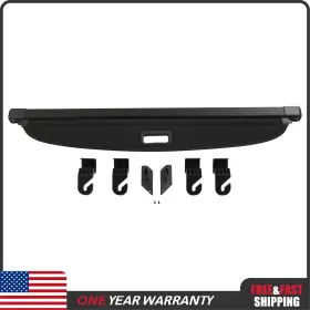 Autostore2023 Rccfd1318 Black Retractable Trunk Shield Privacy Cargo Cover New For Ford 2013-2018 Escape