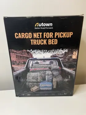 Hecn42-d Autown Cargo Net For Pickup Truck Bed - Stretchable 4ftx4ft To 7ftx7ft High Elastic
