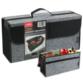 16v06850-gyefkyn Autoxbert Trunk Organizer Bag Car With Secure Fastening Flip Cover Suitable Grey For