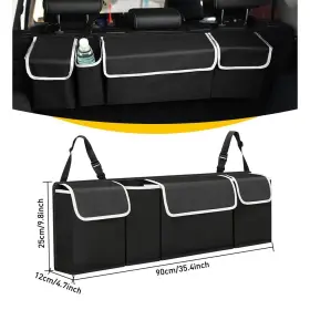 Cwx-600d Auxito Car Trunk Organizer Interior Accessory Back Seat Storage Box Bag Oxford 90cm #2
