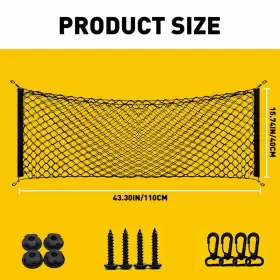 Hbxw-110-40cm Auxito Rear Trunk Envelope Cargo Style Net 2013-2022 For Chevy Silverado Gmc Sierra New #3 Hbxw-110-40cm Auxito Rear Trunk Envelope Cargo Style Net 2013-2022 For Chevy Silverado Gmc Sierra New #3