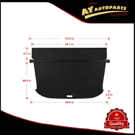 Autopart177691 Ay Autoparts Cargo Cover Rear Trunk Retractable Security Fits Vw Atlas 2018 2019 2020-2024