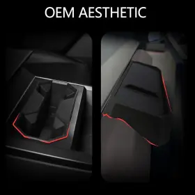 100-01-0012 Azgaea Center Console Storage Box Organizer 5 Pcs For 2024-2025 Tesla Black #3
