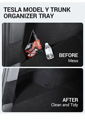 Basenor Ca239-new Trunk Organizer For 2022-24 Tesla Model Y Set Of 2 Waterproof #2