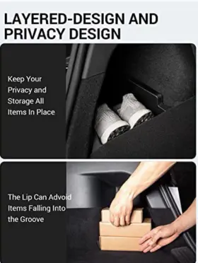 Basenor Ca239-new Trunk Organizer For 2022-24 Tesla Model Y Set Of 2 Waterproof #3