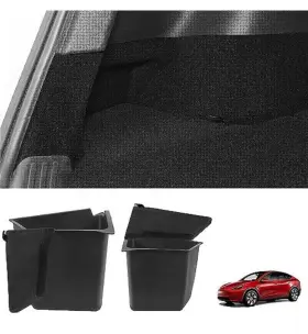 Basenor Ca239-new Trunk Organizer For 2022-24 Tesla Model Y Set Of 2 Waterproof