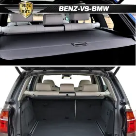 Bnz-5-tc-bx507-bk Benz-vs-bmw Fits 07-13 E70 X5 Black Retractable Cargo Cover Rear Trunk Luggage Shade #2