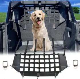 Bestaoo 768484528235 For Ford Bronco Dog Car Barrier Pet Net Vehicle Safety Mesh Black