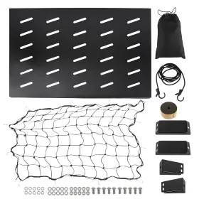 Fu80iz Bfo Steel Rear Cargo Rack With Elastic Net For Jeep Wrangler Tj 1997-2006 300 Lbs Load
