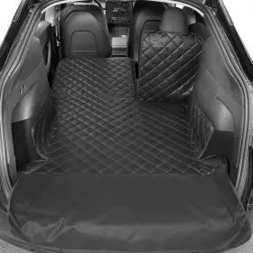 Bisoncover 605419667518 Heavy-duty Leather Suv Cargo Liner For Fold Down Split L Black