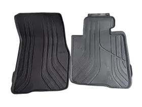 2348155 Bmw Genuine M4 F32/f33 Front All Weather Floor Mats Lhd Good Condition