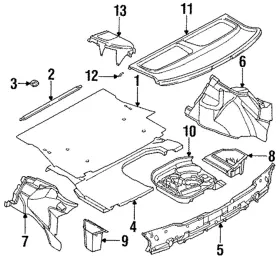 51-46-8-189-224 Bmw Genuine Pkg Tray Trim