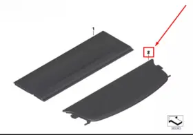 7369588 Bmw 15-18 X4 Xdrive F26 Rear Trunk Cargo Luggage Compartment Cover Shade Oem #2
