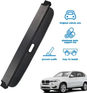 Bmw E70 F15 X5 X5m Oem Rear Trunk Cargo Cover Retractable Luggage Shade Black #2