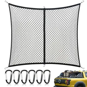 Ez2504 Branded Highly Elastic Cargo Net - Heavy-duty Truck Bed For Pickup Trucks Van