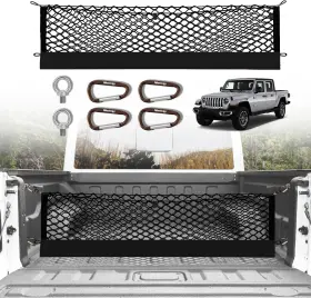 Net-13 Branded Truck Bed Cargo Net Compatible With Jeep Gladiator 2020-2024 2025 Jt Accessories Net-13 Branded Truck Bed Cargo Net Compatible With Jeep Gladiator 2020-2024 2025 Jt Accessories