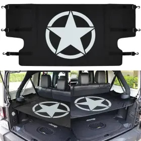 Buqp196 Bu-auto Black Rear Trunk Cargo Storage Rack Cover Shield For Jeep Wrangler Jk 2007-2018