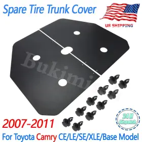 99610 Bukimiseh For 2007-2011 Toyota Camry Ce Le Se Xle Base Spare Tire Trunk Cover #99610 Black