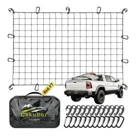Cn0011 Cakubor Cargo Net For Pickup Truck Bed Suv 4ftx6ft Stretches To 10ftx15ft Roof Ra