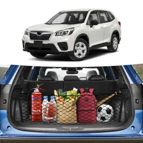 Can000327 Canvcle Trunk Cargo Net For 20192024 Forester Adjustable Mesh Organizer With Hooks