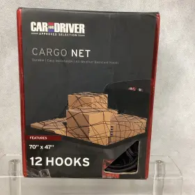 Cn0002-bka Car & Driver And Approved Cargo Net Adjustable 70 Inch X47 Heavy Duty Bungee Material