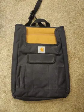 8927490001 Carhartt Car Organizer Black Head Rest Strap Laptop Pen Compartments Padded
