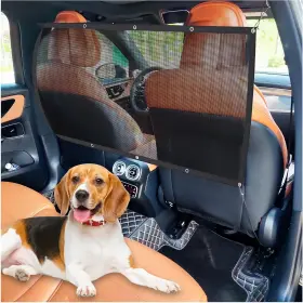 Wang-2207 Carleef Dog Car Barrier With Adjusting Rope And Hook Stretchable Backseat Net