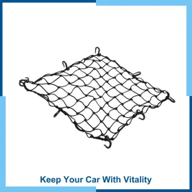 Carpopart 766549295023 Universal Pack 1 50x50cm Motorcycle Cargo Net Luggage Netting With 8 Hooks