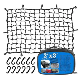 Cenipar 746939978903 2x3 Bungee Cargo Net Stretches To 4ftx6ft Truck Bed Trailer 6 Hooks