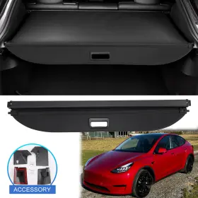 Cequent Unbranded 194266735709 For 2020-2022 Tesla Model Y Retractable Trunk Cargo Cover Luggage Shade Shield