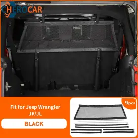 12338fwfqwt21512 Cherocar Seat Back Rear Isolation Shield Cover Trim For Jeep Wrangler Jk Jl 07 Exterior