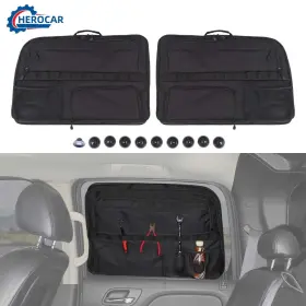 Cherocar 717097044766 2pcs Car Rear Window Storage Bag Organizer Kit For Dodge Ram 2010-17 Accessories