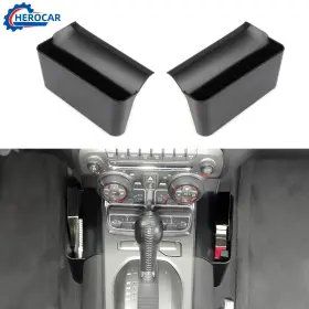 Cherocar0125032486 Cherocar 2pcs Console Gear Shift Storage Box Organizer Tray Kit For Chevy Camaro 2010-15