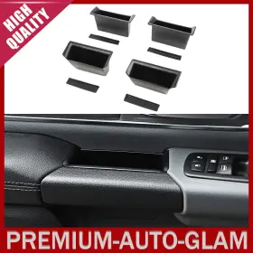 Cherocar2602037 Cherocar 4pcs Door Storage Box Armrest Tray Organizer Plastic For Dodge Ram 1500 18