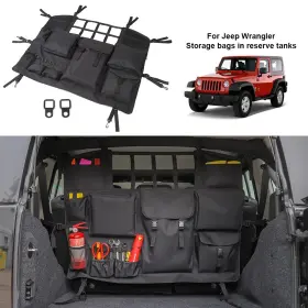 Meg2025082905 Cherocar Rear Trunk Storage Bag Organizer Capacity Pocket For Jeep Wrangler Jk Jl 07